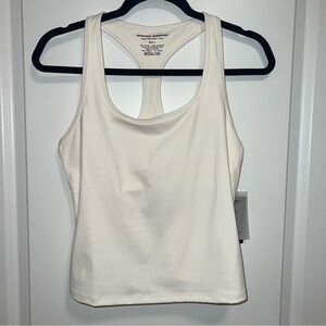 Spiritual Gangster Nirvana Tech Joni Tank Built In Bra Racerback Cream SizeS NWT